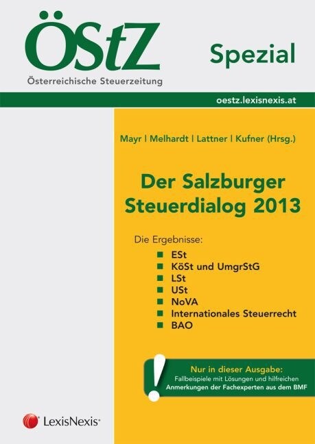 OStZ Spezial - Der Salzburger Steuerdialog 2013 (Paperback)
