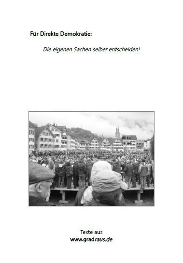 Fur Direkte Demokratie - Die eigenen Sachen selber entscheiden (Pamphlet)