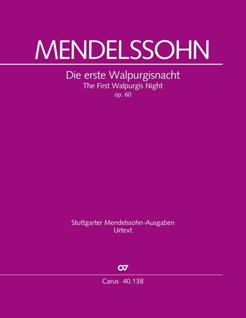 Die erste Walpurgisnacht (Klavierauszug) (Sheet Music)