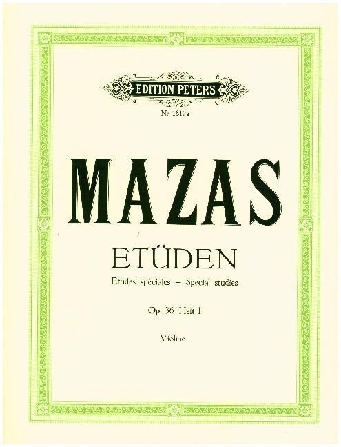 Studies Op. 36 for Violin, Vol. 1: Etudes speciales (Sheet Music)