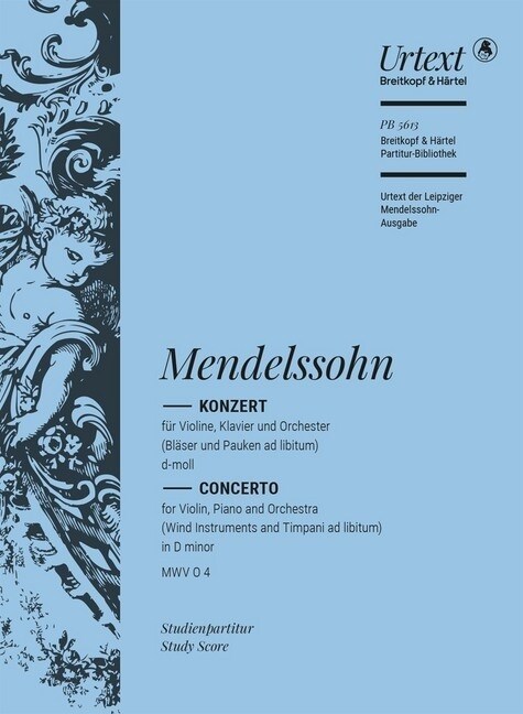 Konzert fu r Violine, Klavier und Orchester d-Moll op. MWV 4 (Sheet Music)