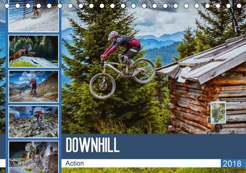 Downhill Action (Tischkalender 2018 DIN A5 quer) Dieser erfolgreiche Kalender wurde dieses Jahr mit gleichen Bildern und aktualisiertem Kalendarium wi (Calendar)
