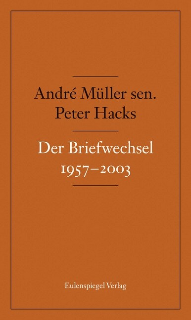 Briefwechsel 1957-2003 (Hardcover)