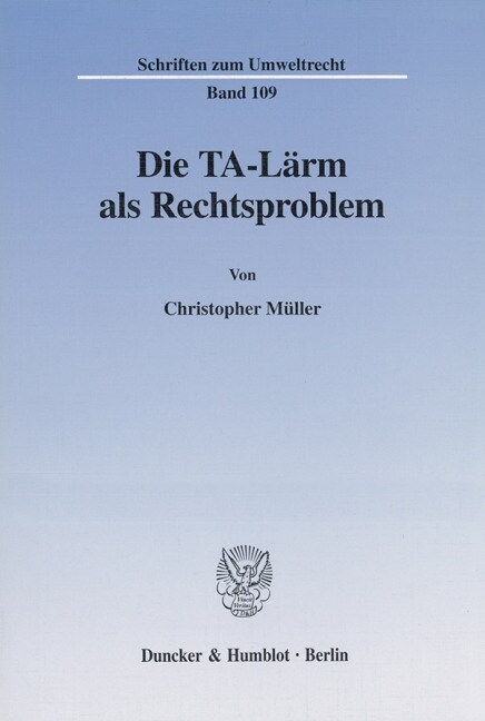 Die Ta-Larm ALS Rechtsproblem (Paperback)