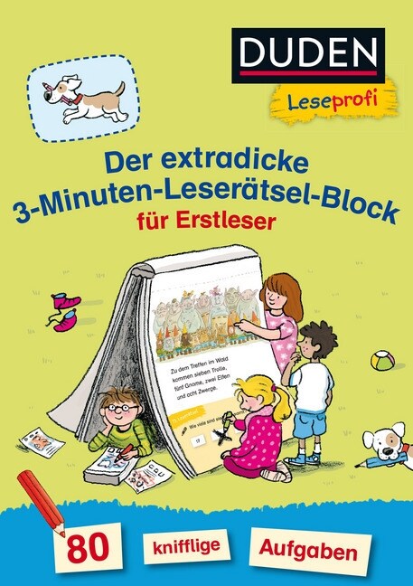 Duden Leseprofi - Der extradicke 3-Minuten-Leseratsel-Block fur Erstleser (Paperback)