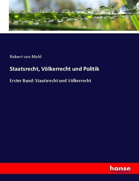 Staatsrecht, V?kerrecht und Politik: Erster Band: Staatsrecht und V?kerrecht (Paperback)
