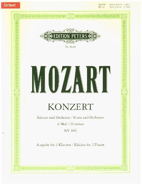 Piano Concerto No. 20 in D minor K466 (Edition for 2 Pianos) (Sheet Music)