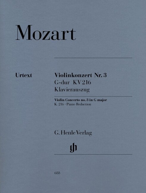 Violinkonzert Nr.3 G-Dur KV 216, Klavierauszug (Sheet Music)