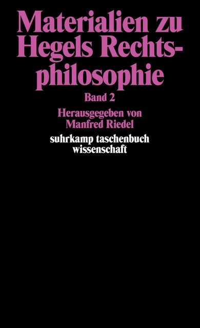 Materialien zu Hegels Rechtsphilosophie. Bd.2 (Paperback)