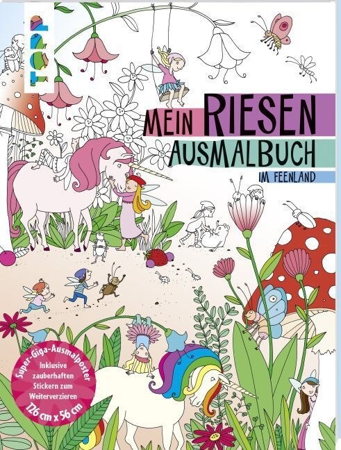 Mein Riesen-Ausmalbuch. Im Feenland (Hardcover)