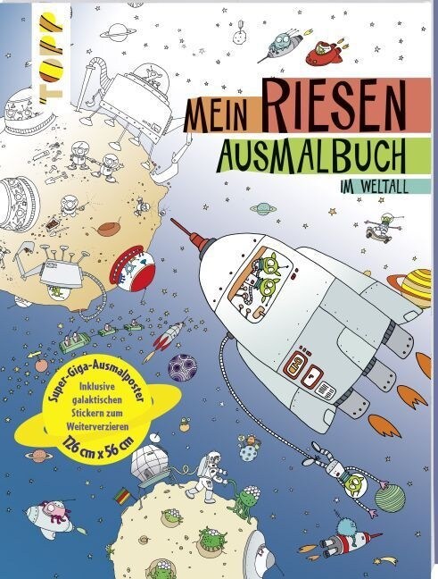 Mein Riesen-Ausmalbuch. Im Weltall (Hardcover)