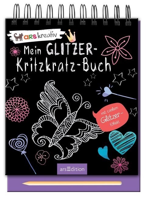 Mein Glitzer-Kritzkratz-Buch, m. Stift (Hardcover)
