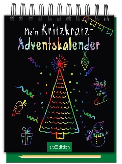 Mein Kritzkratz-Adventskalender, m. Holzstift (Paperback)