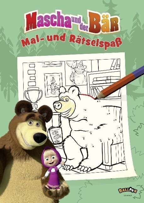 Mascha und der Bar - Mal- und Ratselspaß (Paperback)