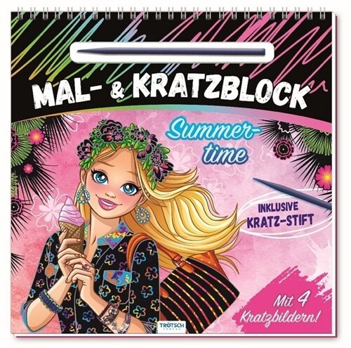Mal- und Kratzblock Summertime (Paperback)