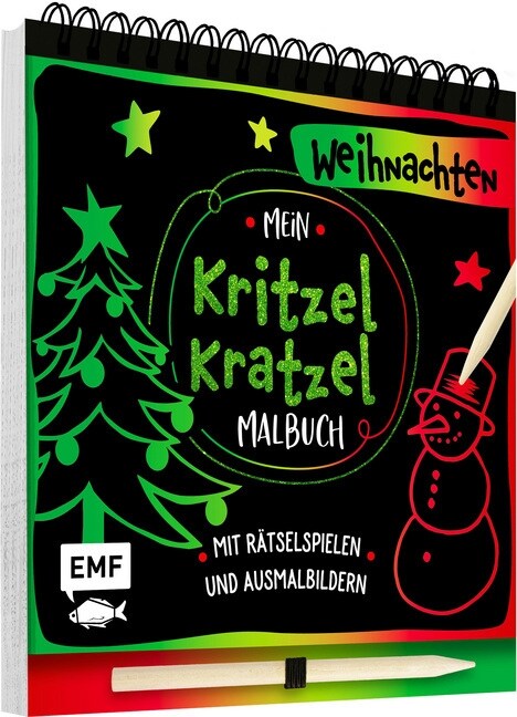 Mein Kritzel-Kratzel-Malbuch - Weihnachten, m. Holzstift (Paperback)