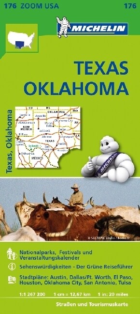 Michelin Karte Texas, Oklahoma (Sheet Map)