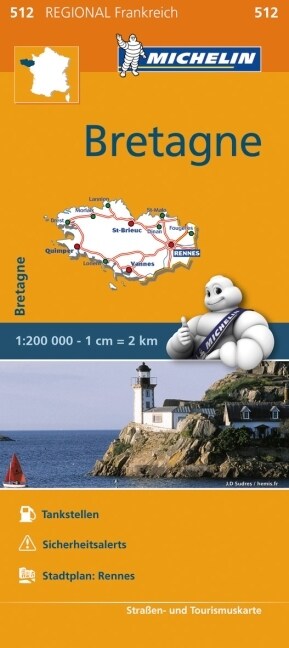 Michelin Karte Bretagne (Sheet Map)