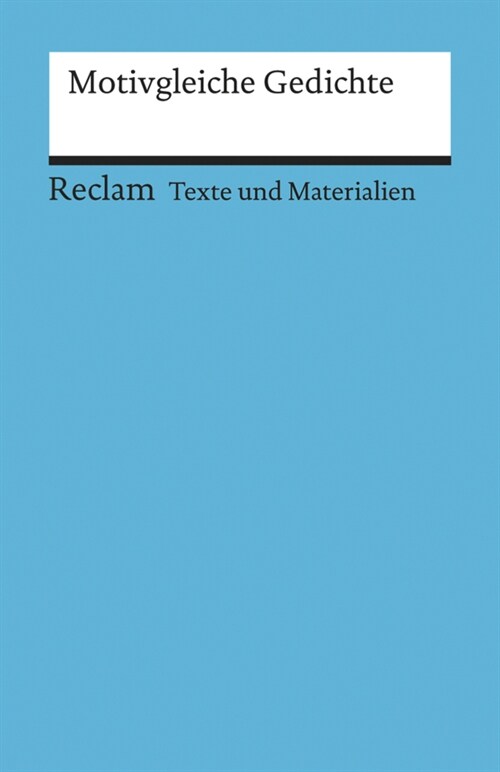 Motivgleiche Gedichte (Paperback)