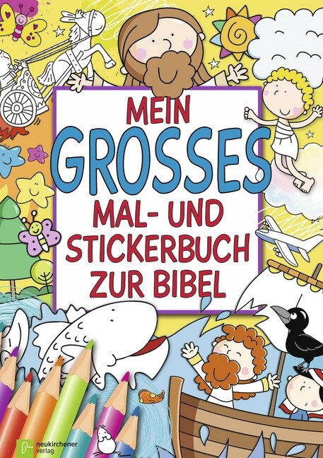 Mein großes Mal- und Stickerbuch zur Bibel (Paperback)