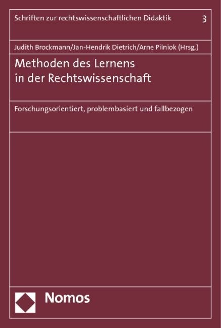 Methoden des Lernens in der Rechtswissenschaft (Paperback)