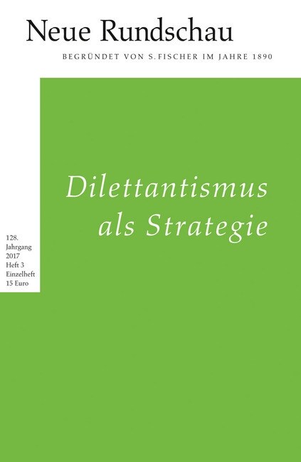 Dilettantismus als Strategie (Paperback)