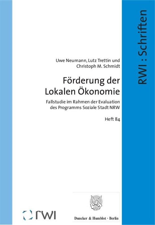 Forderung der Lokalen Okonomie (Paperback)