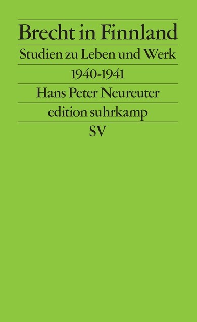 Brecht in Finnland (Paperback)