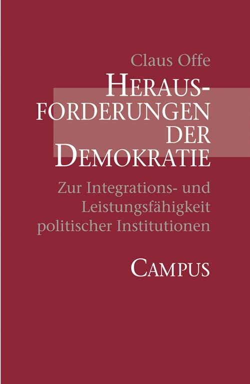 Herausforderungen der Demokratie (Paperback)