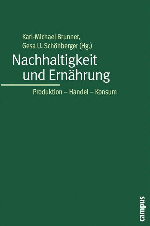 Nachhaltigkeit und Ernahrung (Paperback)