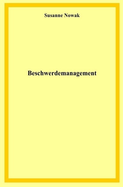 Beschwerdemanagement (Paperback)