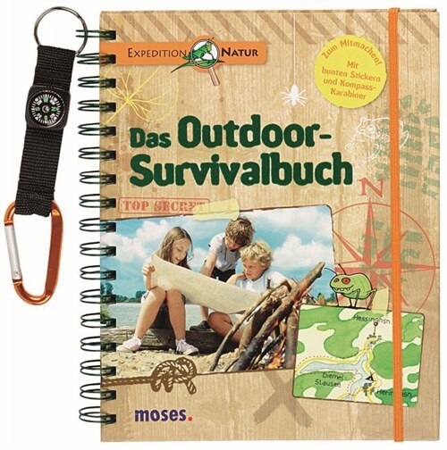 Das Outdoor-Survivalbuch, m. Stickern und Kompass-Karabiner (Paperback)