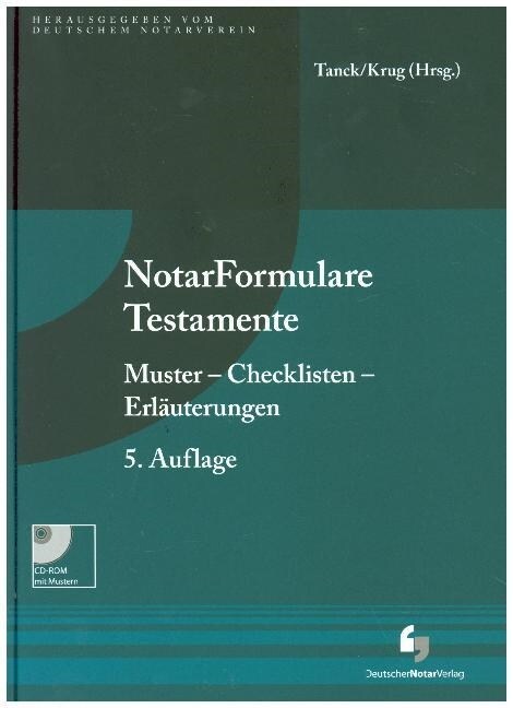 NotarFormulare Testamente, m. CD-ROM (Hardcover)