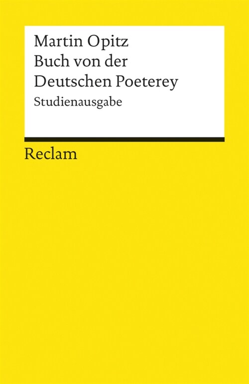 Buch von der Deutschen Poeterey (1624) (Paperback)
