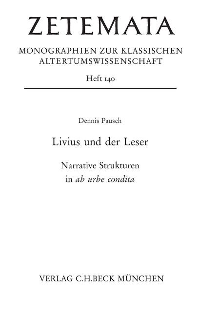 Livius und der Leser (Paperback)