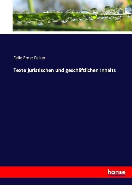 Texte juristischen und gesch?tlichen Inhalts (Paperback)