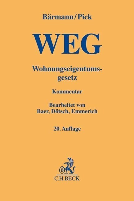 Wohnungseigentumsgesetz (WEG), Kommentar (Hardcover)