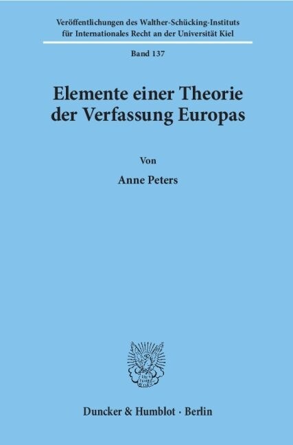 Elemente einer Theorie der Verfassung Europas (Hardcover)