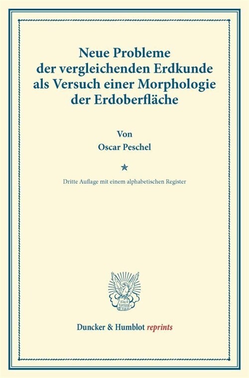 Neue Probleme Der Vergleichenden Erdkunde ALS Versuch Einer Morphologie Der Erdoberflache (Paperback, 3, 3. Aufl. Mit Ei)