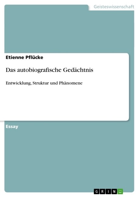 Das autobiografische Ged?htnis (Paperback)