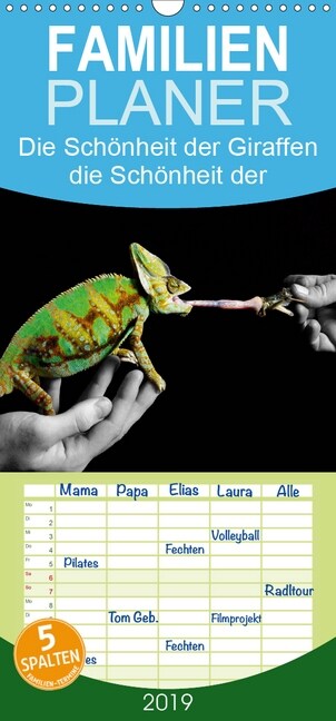 Faszination Reptilien - Familienplaner hoch (Wandkalender 2019 , 21 cm x 45 cm, hoch) (Calendar)
