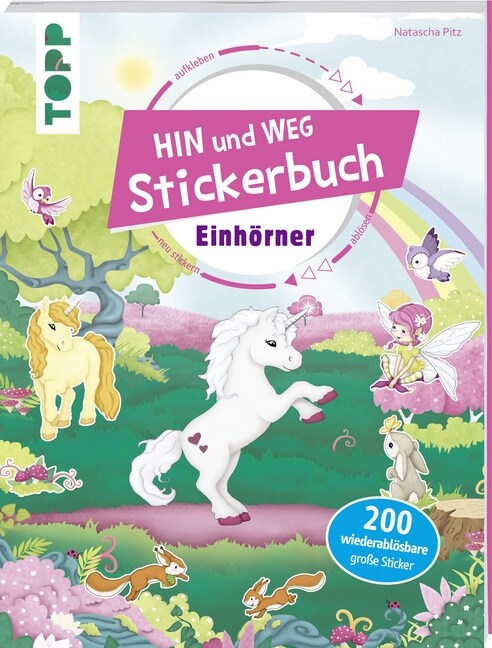 Das Hin-und-weg-Stickerbuch - Einhorner (Paperback)