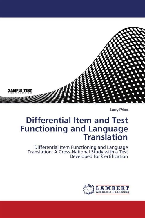 Differential Item and Test Functioning and Language Translation (Paperback)