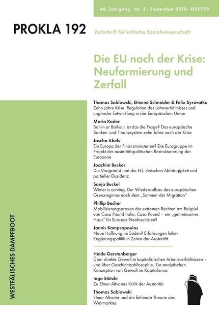 Die EU nach der Krise: Neuformierung und Zerfall (Paperback)