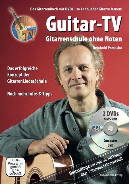 Guitar-TV, Gitarrenschule ohne Noten, m. 2 DVD (MP4 Videos) (Pamphlet)