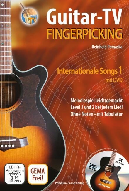 Guitar-TV: Fingerpicking - Internationale Songs, m. DVD. Tl.1 (Pamphlet)