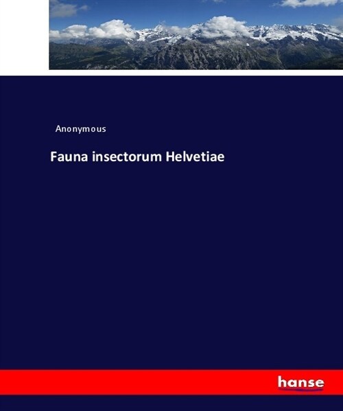 Fauna insectorum Helvetiae (Paperback)