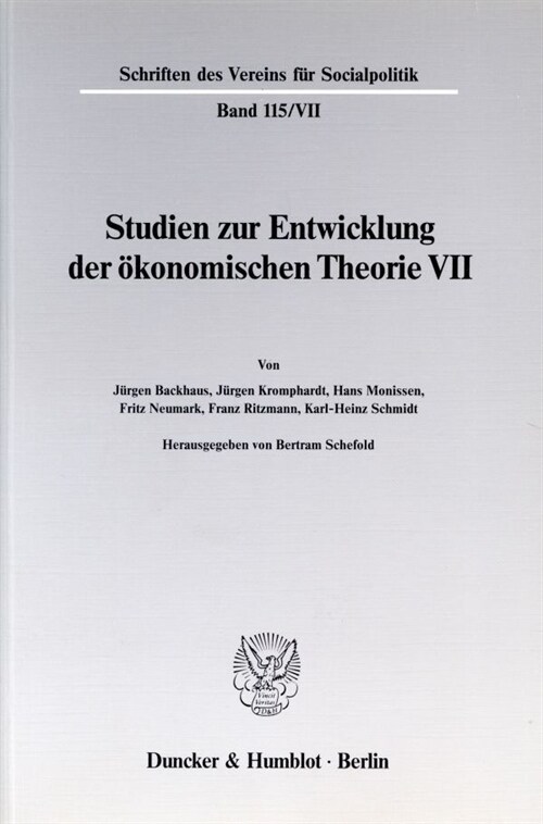 Probleme Der Konjunkturtheorie Im Ausgehenden 19. Jahrhundert: Studien Zur Entwicklung Der Okonomischen Theorie VII (Paperback)