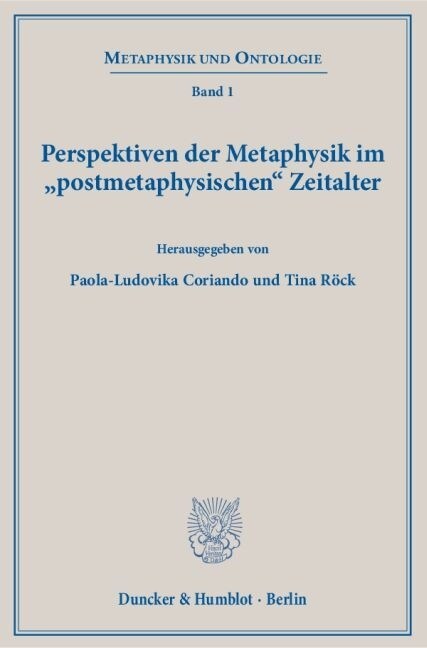 Perspektiven Der Metaphysik Im Postmetaphysischen Zeitalter (Paperback)