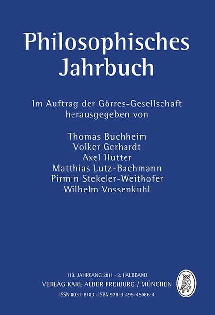 Philosophisches Jahrbuch: 118. Jahrgang 2011 - 2. Halbband (Hardcover)